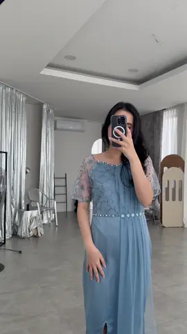 Biru denim #dresspesta #dresskondangan #dressformal #dresswanita #dressterbaru 