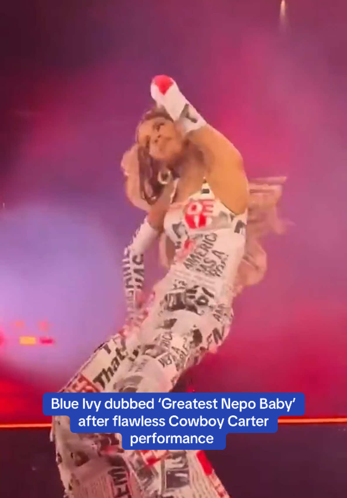 The gifted 13-year-old took to the stage at the opening night of the Cowboy Carter tour to showcase her many talents by dancing to Beyonce's hit Deja Vu. 'Most nepo babies have absolutely no talent and no stage presence, but Blue Ivy is very much a star,' wrote one on X formerly Twitter. #beyonce #blueivy #blueivycarter #cowboycarter #dance #talent #nepobaby #dailymail #fyp #australia 
