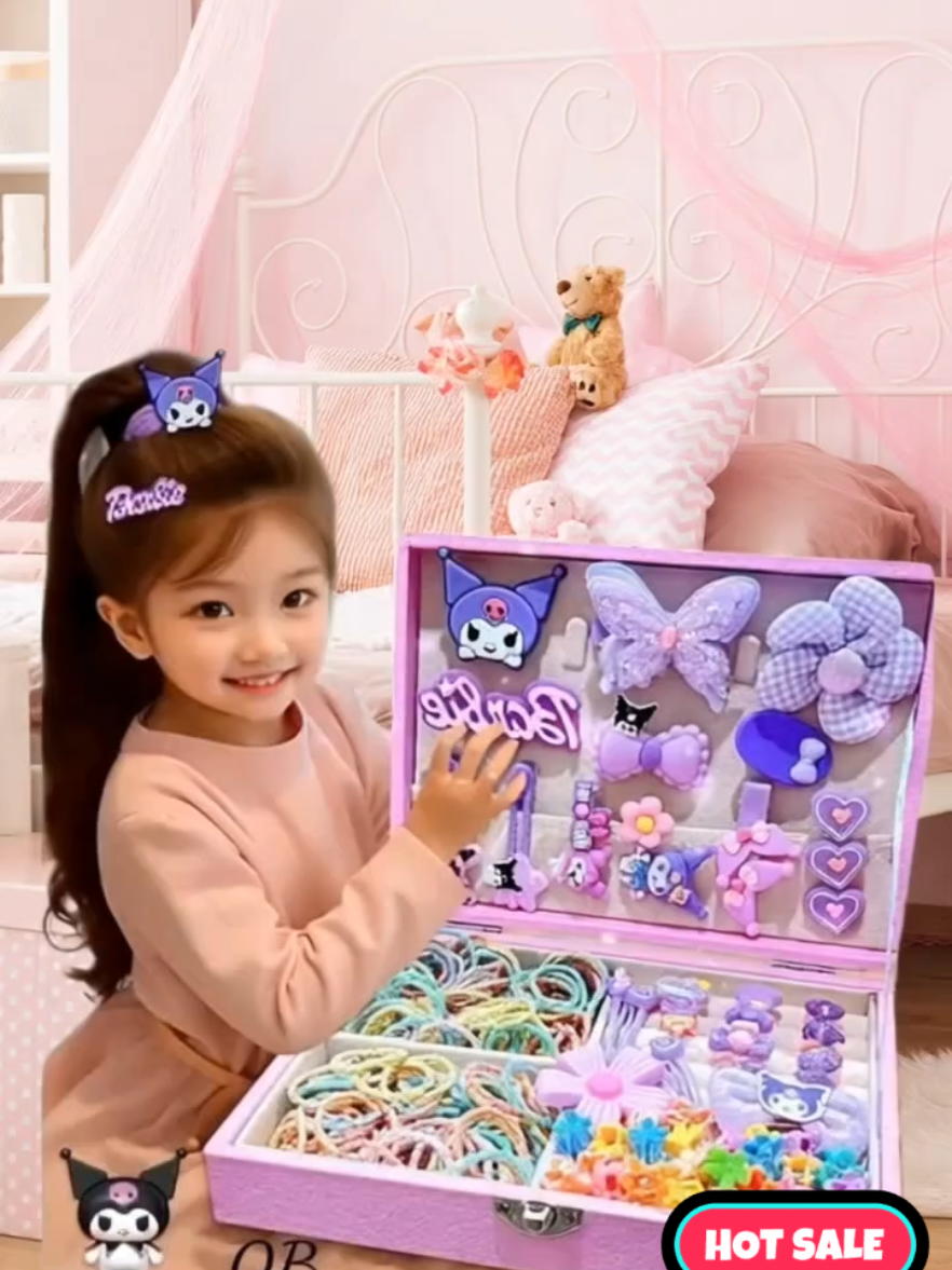 Bộ kẹp tóc 150 chi tiết cho bé #BéYêu #PhụKiệnTóc #SinhNhật #QuàTặngBéGái #DễThương #BộQuàTặng #Kuromi #Barbie #TiệcSinhNhật #xuhuong 