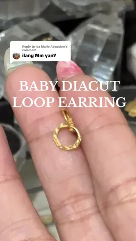 Replying to @lea Marie Acepcion 8 to 9 mm maam☺️ #diacutloopearrings #babydiacutloopearrings #loopearrings #diacutearrings #babyearrings #fyp 