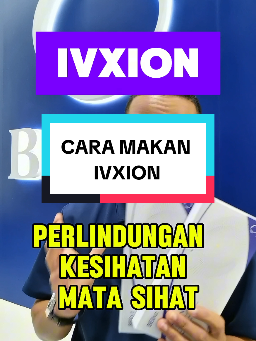 Ada dua cara untuk makan ivxion ni. Tonton video sampai habis ya.  #sakitmata #sarafmatarosak #matabuta #ivxion #belixz #beinternational 