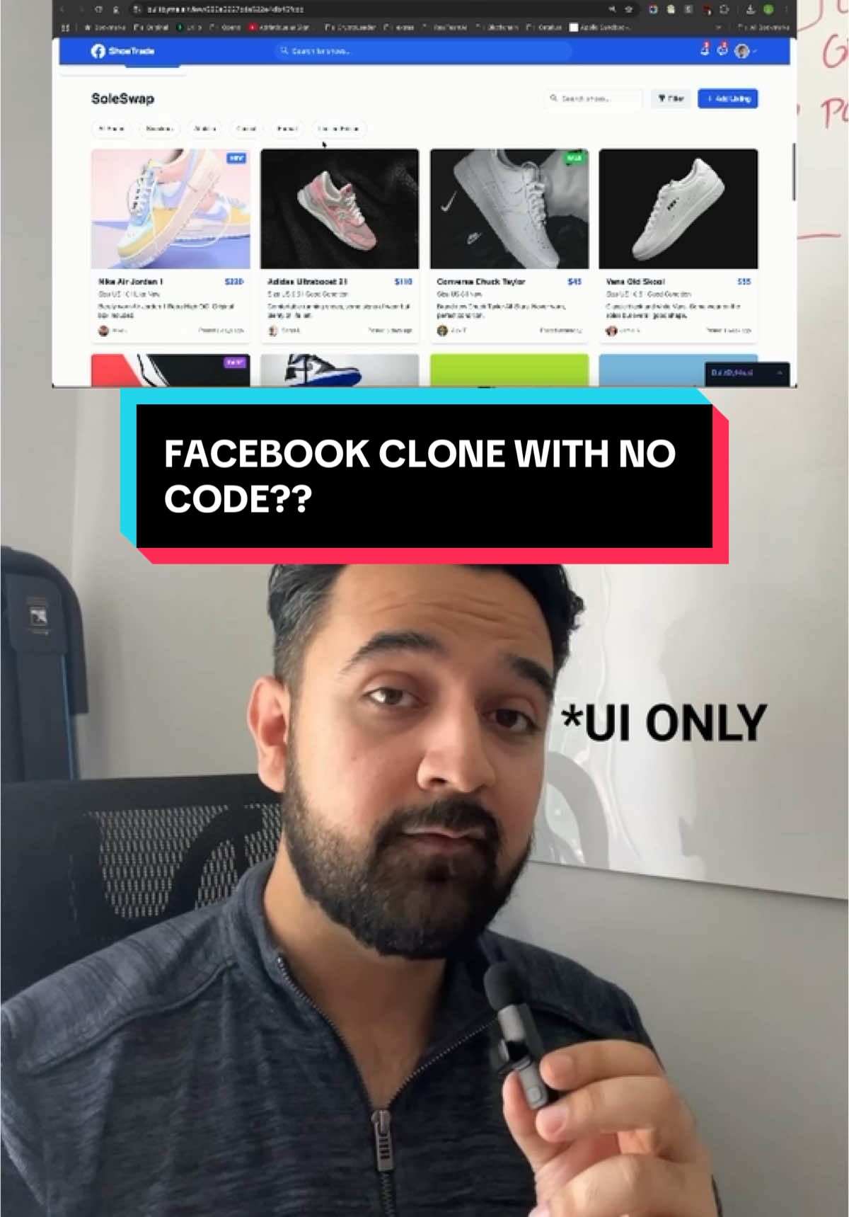 Making a Facebook marketplace UI clone with no coding - just typing instructions! #ai #artificialintelligence #builtbyme #nocode #DIY #tips #LifeHack #tech #technology #techtok #fyp 