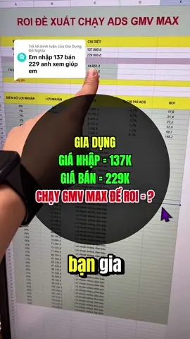 Trả lời @Gia Dụng Đô Nghĩa chạy ads GMV MAX ngành gia dụng để ROI bao nhiêu ? #linhday92 #banhangonline #kinhdoanhonline #banhang #tiktokads #gmvmax 