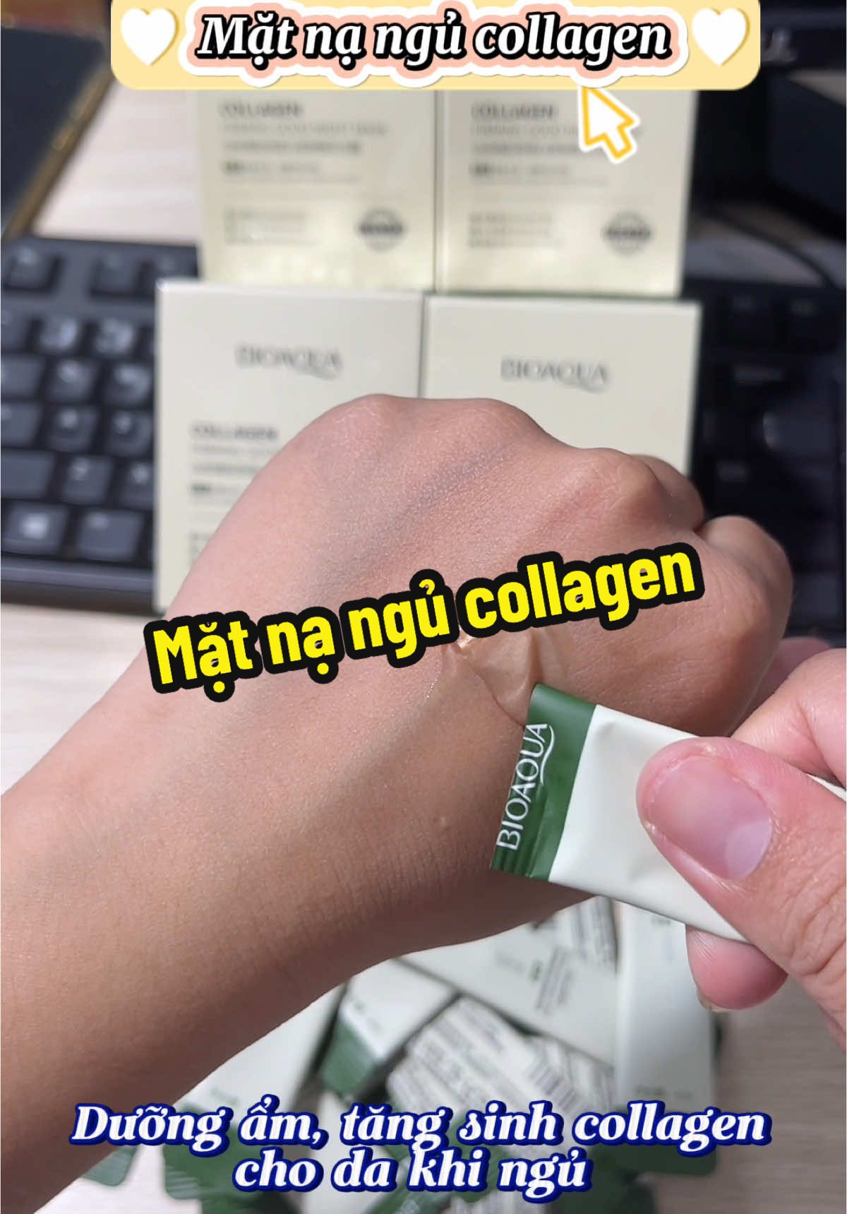 Mặt nạ ngủ dưỡng ẩm, bổ sung nước cho da vào ban đêm, tái tạo da #matnashopdiemne #diembeautymyphamnoidia #top1 #matnangu 