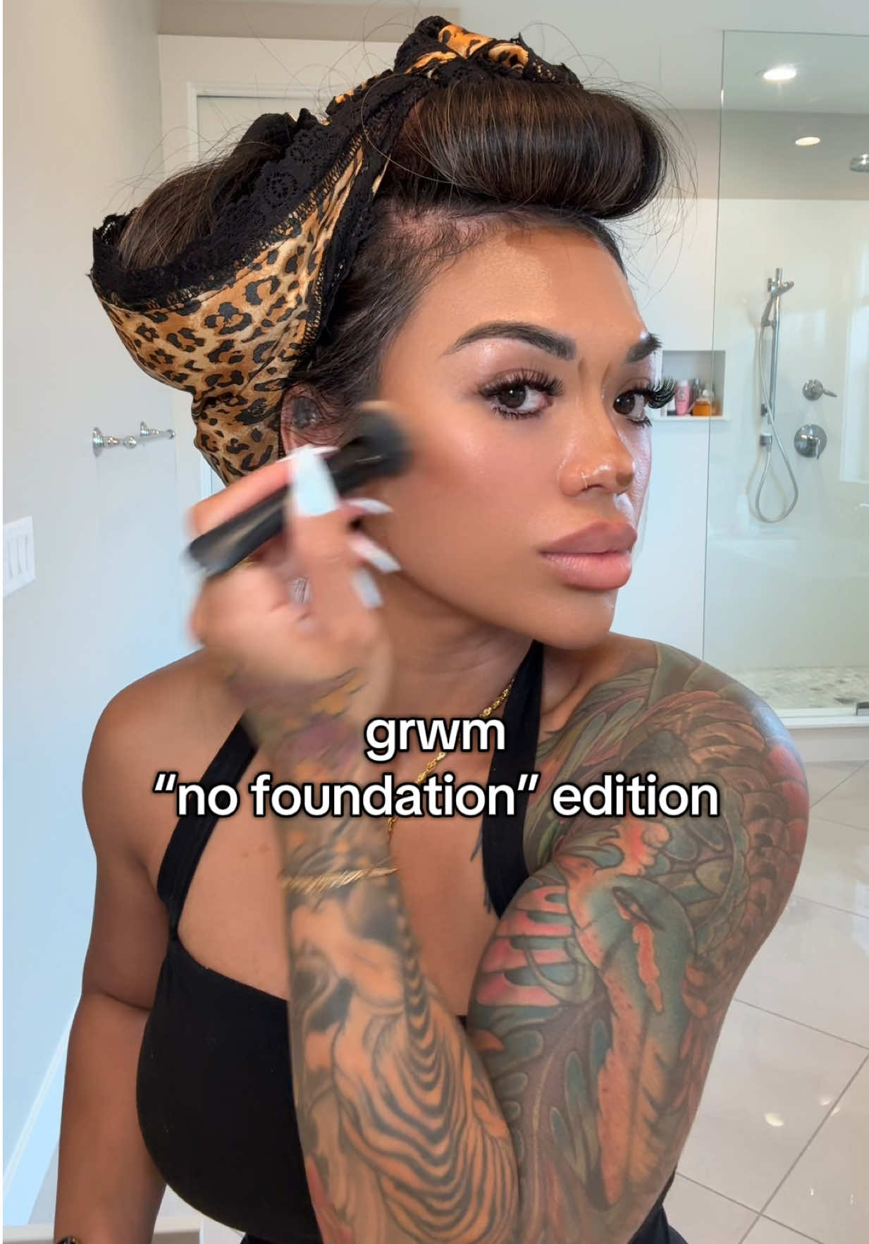 Get ready with me no foundation edition. ✨ As a licensed Esthetician I prefer tinted spf for a more natural affect. Using @Colorescience tinted spf and concealer. @hudabeautyshop ube setting powder. Comment for more details.  @Overnight Blowout for heatless curls #getreadywithme #getready #makeup #heatlesscurls #hairtutorial #fyp 