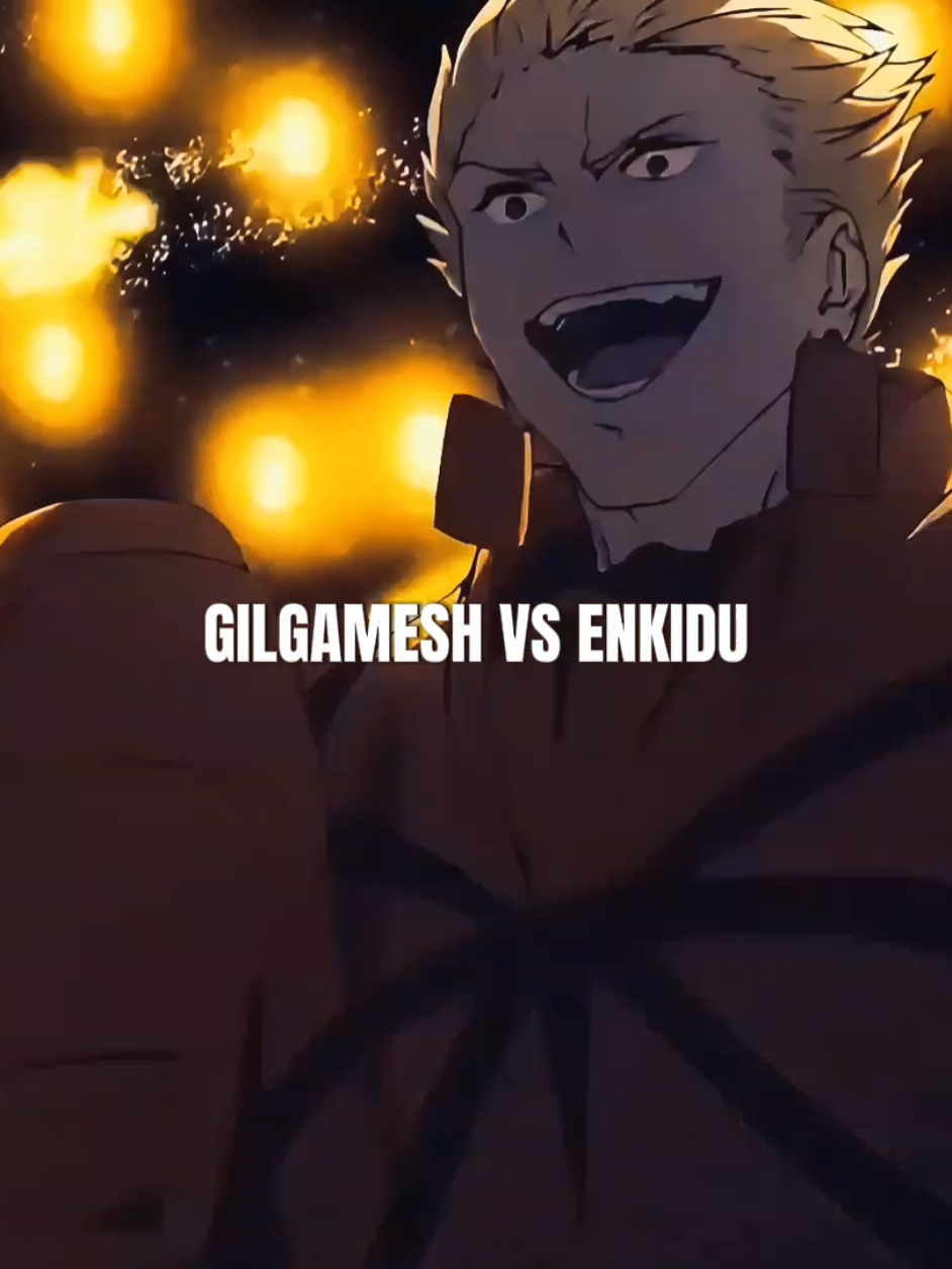 They're just greeting each other.🔥  #fate #fatestaynight #fatestrangefake #gilgamesh #enkidu #shirouemiya #xh 