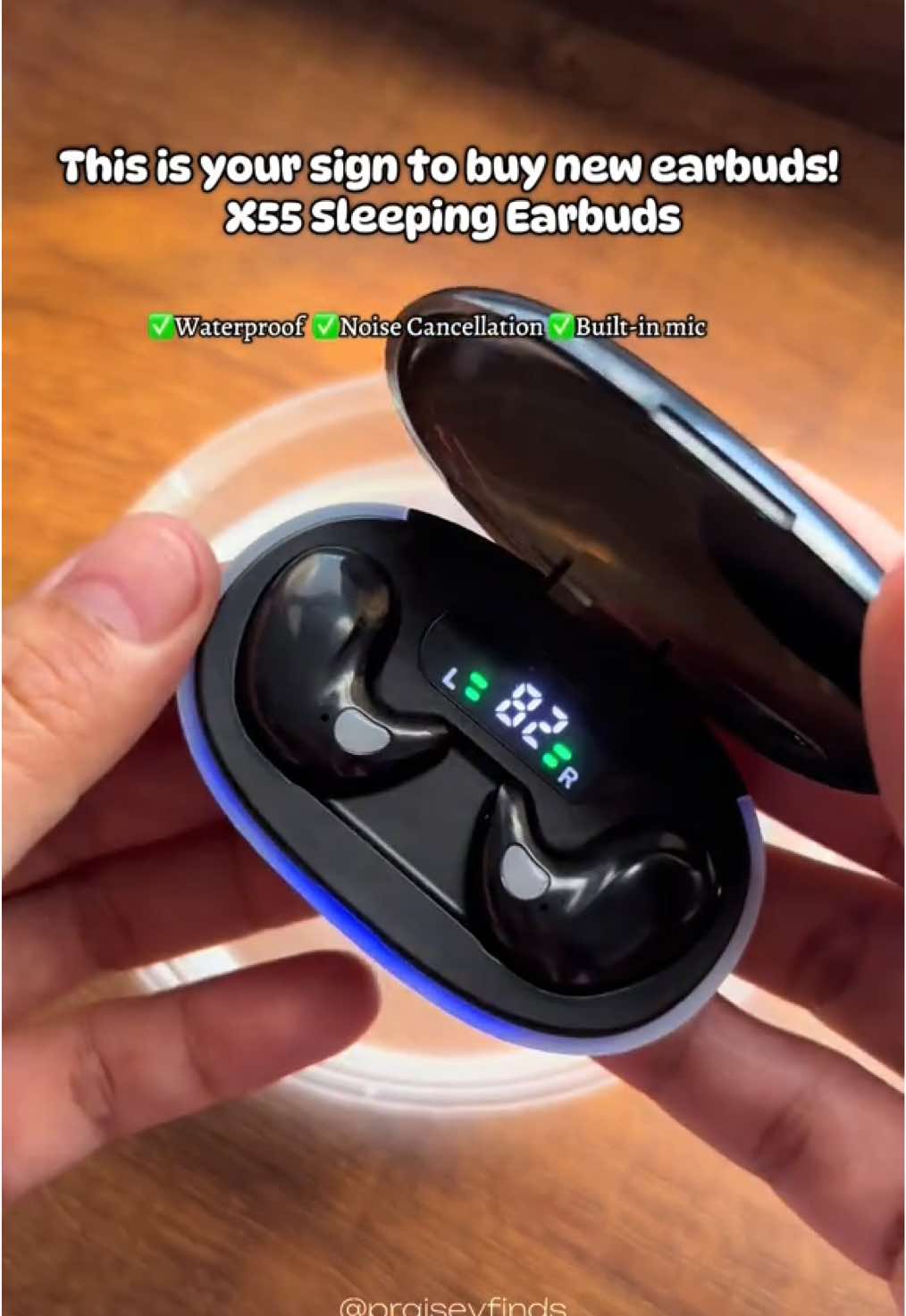 This is your sign to buy new earbuds! X55 Sleeping Earbuds X55 Invisible Sleep Wireless Earphone / Sports waterproof Bluetooth earbuds / Stereo Music Headset / Wireless Charging Bluetooth Earbuds with Box #phoneaccessories #earphones #wirelessearphones #bluetoothearphones #earbuds #wirelessheadphones 