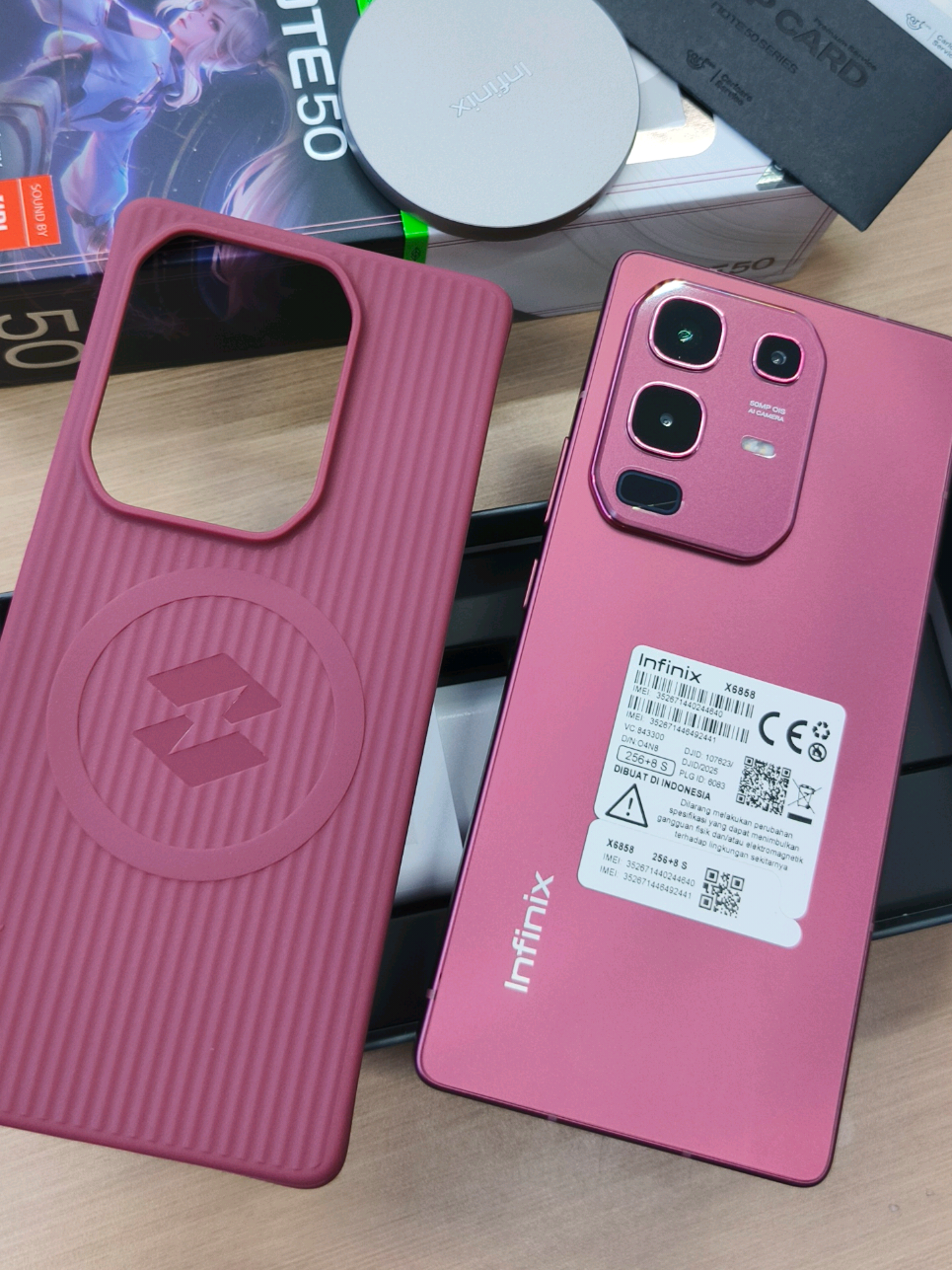 Note 50 Burgundy Red🔥 cakep kali kan wee, yg suka burgundy burgundy gaskeunn😍🔥 #infinixstoresiantar #infinixnote50series #infinixnote50 #fyp 