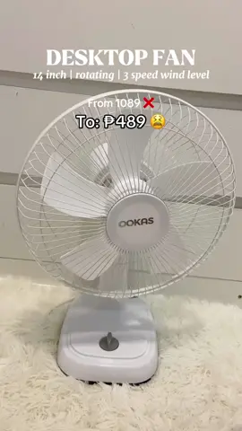Price may vary kaya sulitin habang nakasale! Affordable desktop fan #desktopfan #fan #deskfan #ookas #homeappliances #electricfan #budolfinds #tiktoksale #trending #viral 
