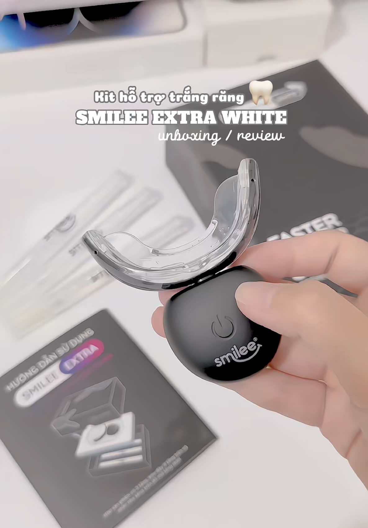 Kit trắng răng Smilee Extra White 🦷✨ #kittrangrang #smileeextrawhite #brushie #chamsocrangmieng #smilee #lamtrangrang #review #unboxing 