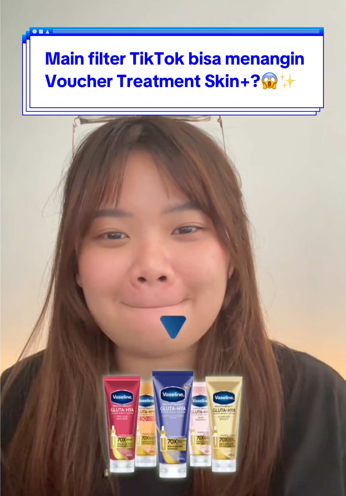 Main filter di TikTok bisa menangin ✨Voucher Treatment✨ dari Skin+ secara GRATIS?? Yuk langsung post video kamu pake filter TikTok Vaseline buat dapetin voucher treatmentnya! Good luck, Limitless Squad! 💙