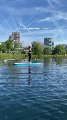 SUP yoga event in London on the 11th May!! Going to be so fun! Link in bio #yoga #supyoga #water #events #london 
