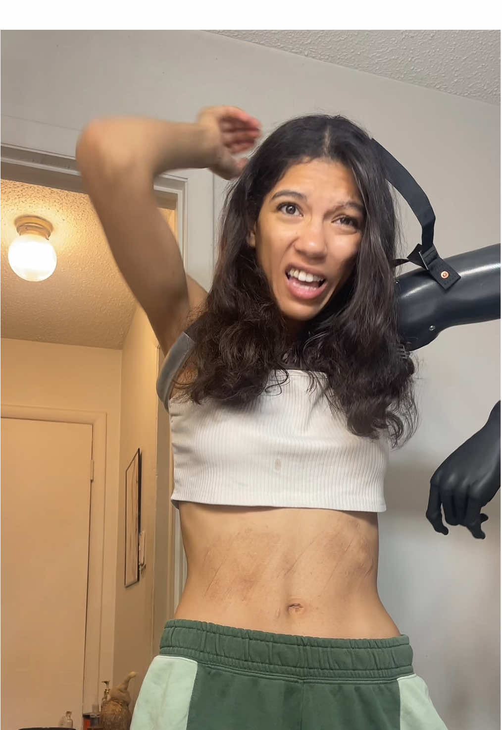 Did not go quite as planned..but we got er done 🥺🥲🫶 I used @Paul Mitchell skinny serum at the end to hopefully fight against this humidity ✨#forfun #foryoupage #amputee #motivational #fyp #grwm #prosthetic 