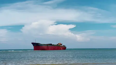 Tàu mắc cạn ở ninh thuận #taumaccan #ninhthuan #xuhuong 