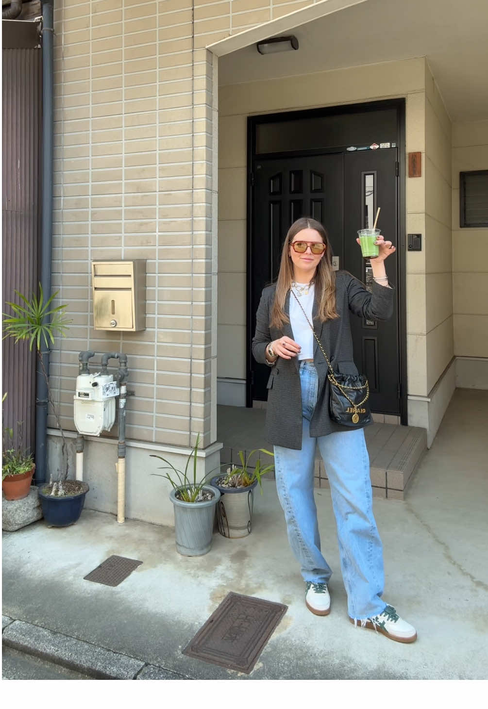 Kyoto -> Osaka !!! matcha in hand ofc #japan #OOTD #outfit #outfitideas #kyoto #osaka #fyp 