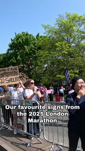 We spotted some excellent marathon supporter signs at the 2025 London Marathon 😂 What’s your favourite sign you’ve seen at a race? Let us know! #marathon #marathonsign #londonmarathon 