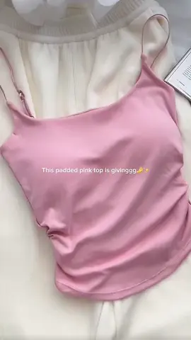 This padded top>> #affordable #highquality #padded #sando #pink #top #outfit #paddedshapewear #fitted #fyp #foryoupage 