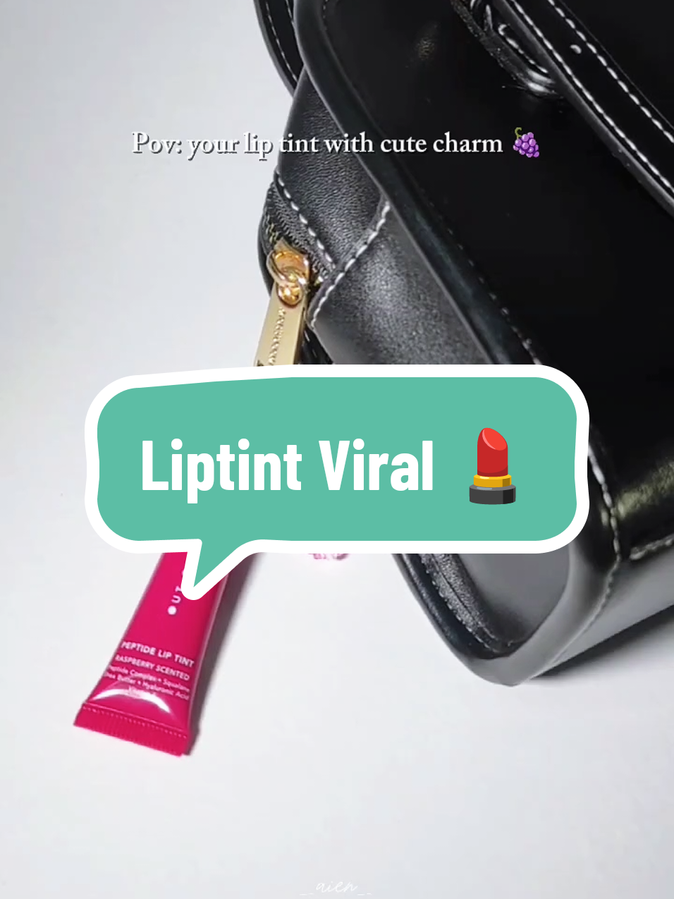 Cute kan lip tint @outofcolours_malaysia ❤️ senang boleh jadikan keychain letak dekat handbag. #fyp #outofcolours #liptint #peptideliptint #liptintviral 