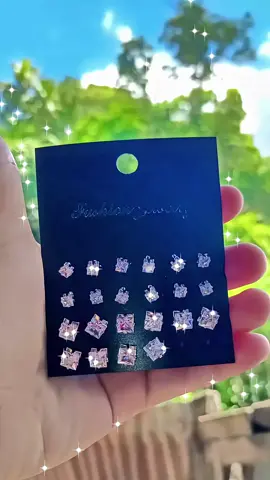 12 pairs per pack Stud Earrings Set [Stainless Steel Earrings + Cubic Zirconia 🤍🩶 #StudEarringsSet #StudEarrings #WhiteShinyEarrings #EarringsSet #MinimalistEarrings #ZirconsJewelry  #Earrings  #trendyearrings 