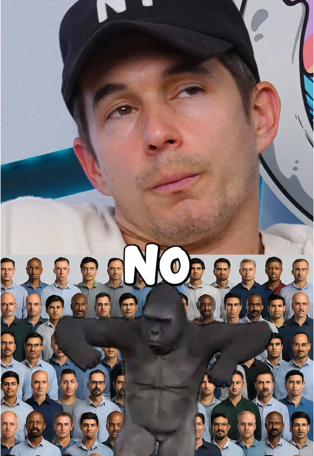 100 men vs 1 Gorilla