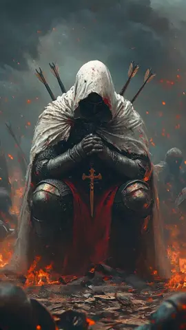 He was broken, but not defeated. The light has answered his prayer. A new battle begins… #Templar #HolyWarrior #EpicMoment #RiseAgain #FantasyEdit #AIArt #KlingAnimation #MedievalVibes #DivinePower #TikTokFantasy 