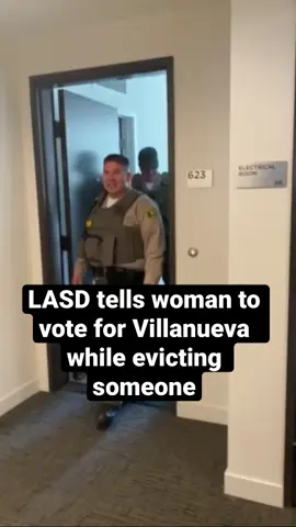LASD Deputy Tells Woman to Vote For Villanueva While Serving Eviction