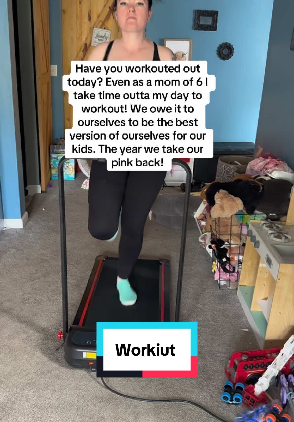 Just 30 mins a day is all we need for health. #walkingpad #underdeskwalkingpad #homeworkout #momfitness #momhealthjourney 