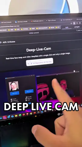 Testando o Deep Fake Cam: troquei de rosto em tempo real com ajuda da inteligência artificial! O resultado? Assustadoramente real. Até onde vai essa tecnologia?” #DeepFake #Tecnologia #FaceSwap #IA #InteligenciaArtificial #AppDeIA #Privacidade #DiversãoTech #CuriosidadeDigital