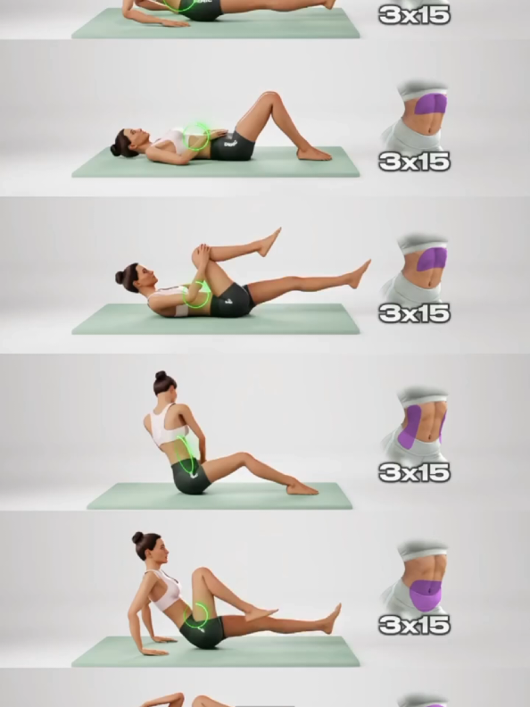 🔥 6 Core Exercises to Strengthen and Define Your Abs Train your abs safely and effectively with this beginner-friendly core workout. Strengthen your core muscles and improve your stability in just a few minutes a day! 🔁 Do 3 rounds 💥 15 reps each move 📍 No equipment needed #demic #coreworkout #abexercises #homeworkout #creatorsearchinsights 