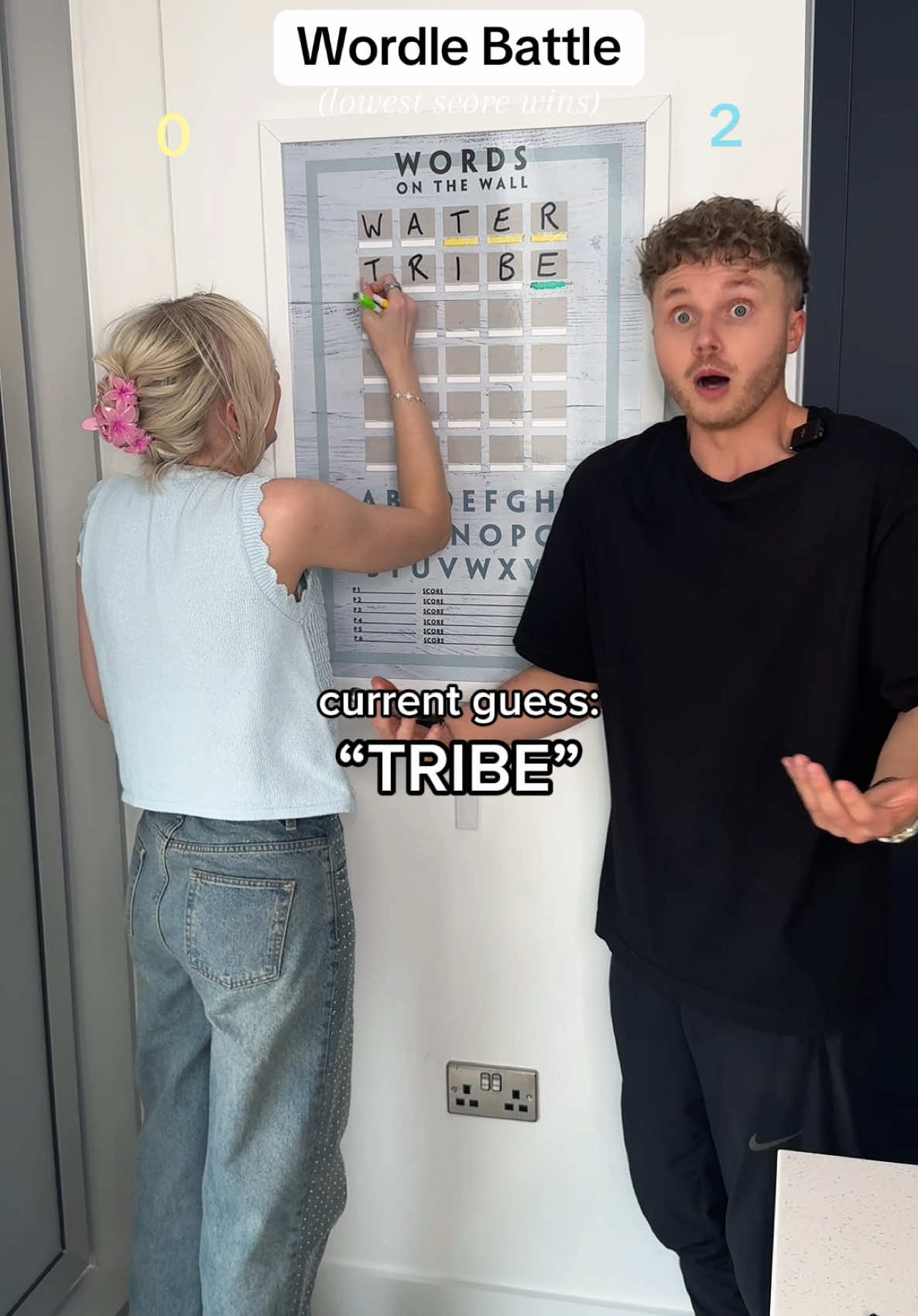 could this be the quickest 2 rounds of Wordle ever?? 🤣💀 #connorandyvonne #fyp #couple #comedy #challenge #Relationship #game #ideas #funnycouple 