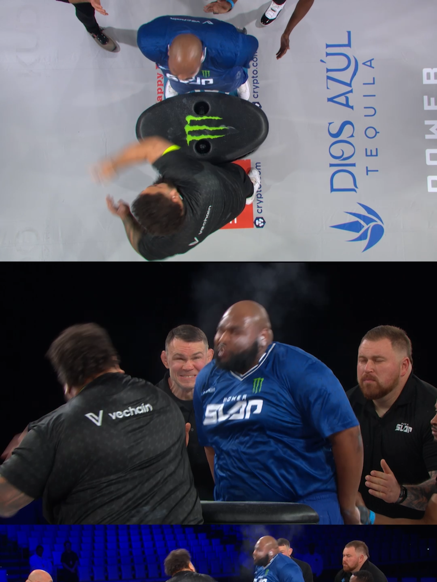 A super heavyweight KO you've gotta see in every angle 👀 @mr.makini.manu Watch the full match now on our YouTube 📺 #fyp #PowerSlap12 #powerslap #slap #UFC #WWE #danawhite #ko #superheavyweight