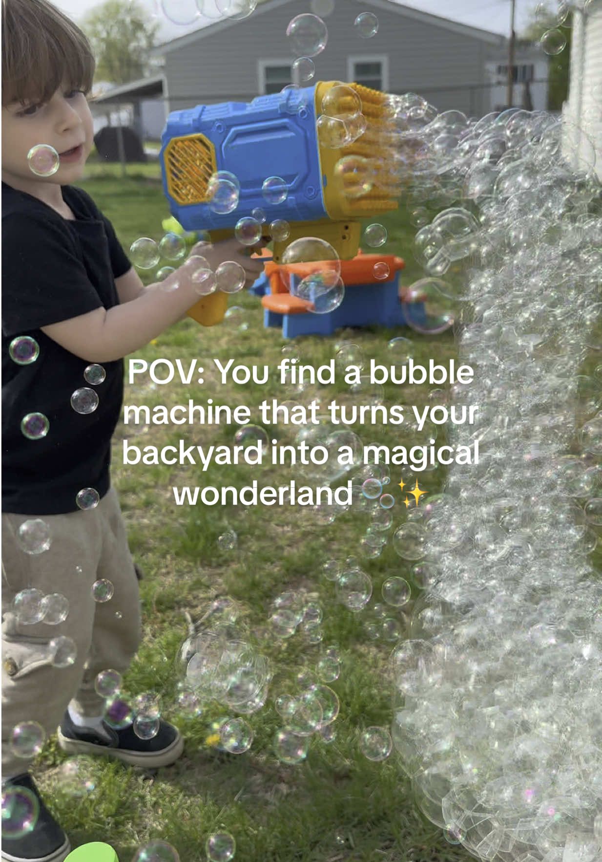 This bubble machine is ✨everything✨ Perfect for summer fun, parties, and photos too! It makes soooo many bubbles! Grab yours while it’s still in stock! 💨🫧 #bubbles #bubblemachine #backyardfun #bubblegun #toddlerapproved #toddlertoys #toddlertok #toytok #toddleractivities #toddlermomsoftiktok #momtips #TikTokShop #tiktokshopsummerturnup 