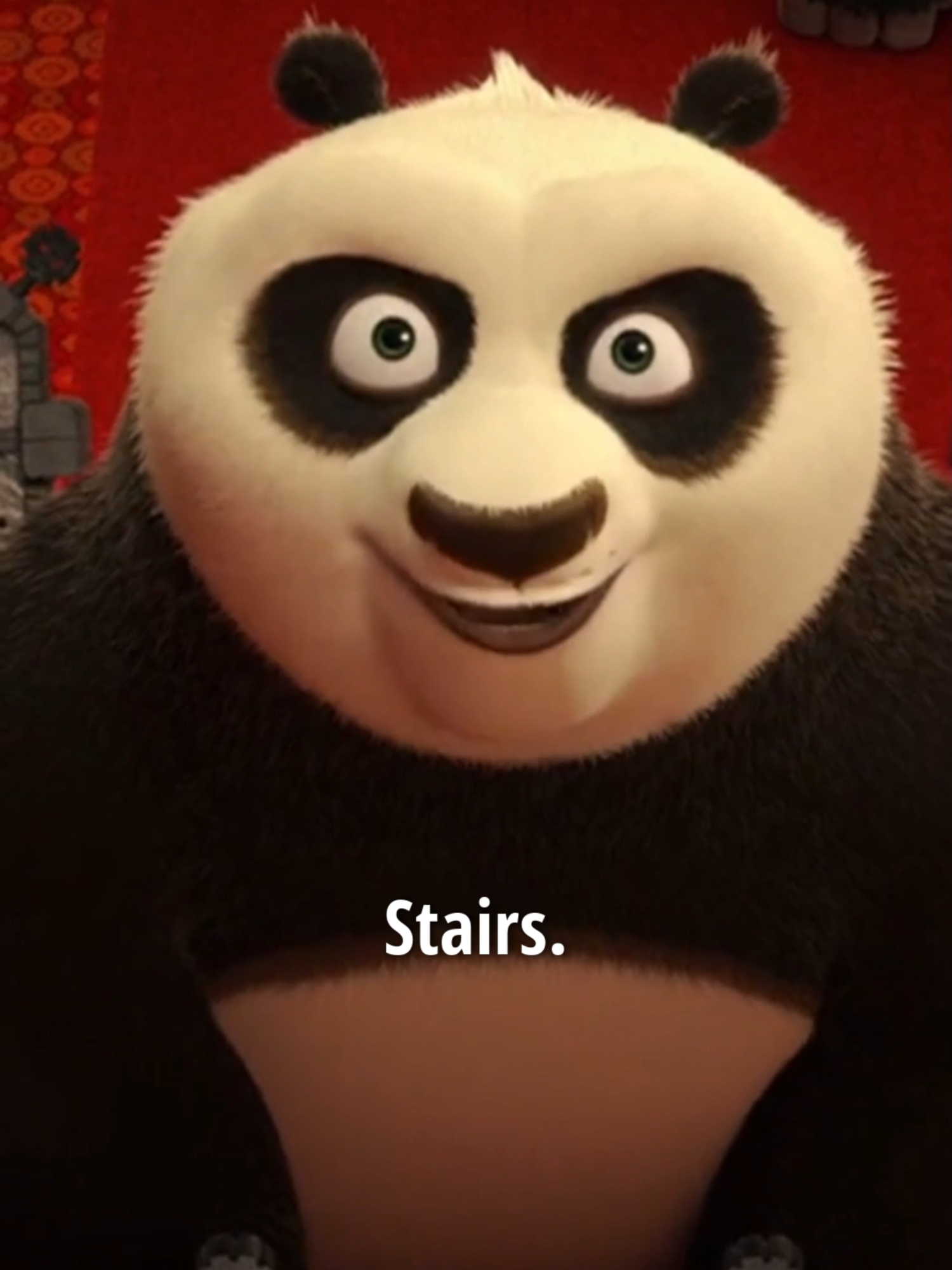 Po hates climbing the stairs🤣  #kungfupanda #kungfupanda2 #po #dreamworks