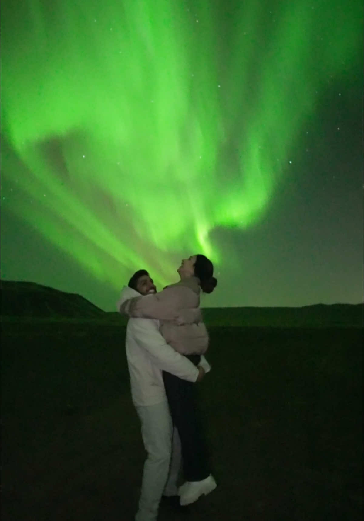 When you with that someone special on a special night  #auroraborealis #northernlight #iceland 