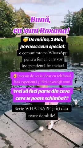 #IndependentaFinanciara  #FemeiAntreprenor #ComunitateDeFemei #VenitOnline #ProduseDigitale #MamaOnline #FemeiCareInspira #FemeiMotivate #CastigOnline #WhatsAppGroup #LucrezOnline