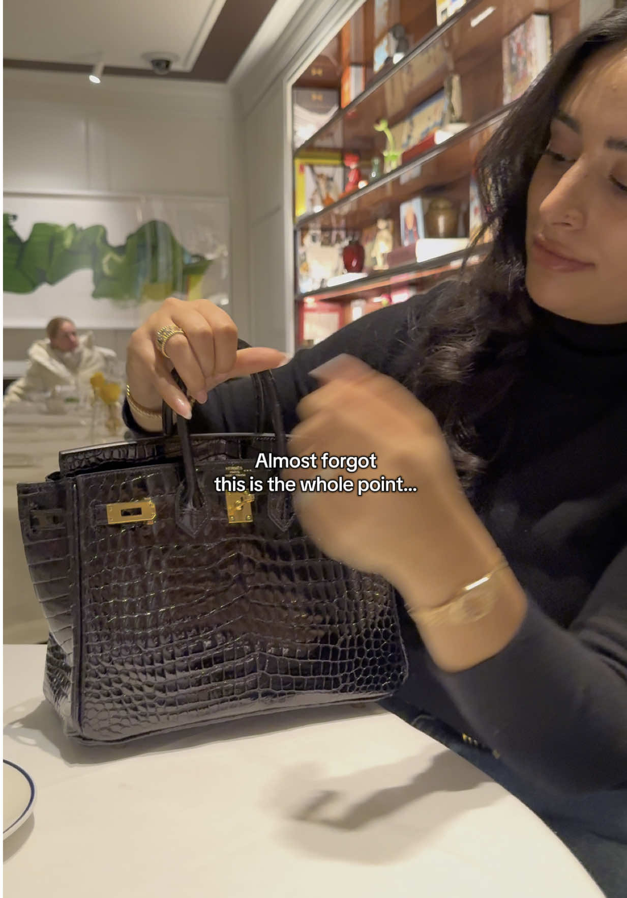 First scratch is the hardest 🙈 #hermes #hermesbag #birkin #hermescrocodile #hermesexotic 