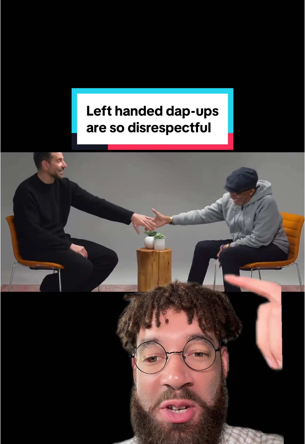 Why do left handed daps feel so different? @TipTopTottenham  Personally, I think it’s so disrespectful 💀 #foryoupage #actor #greetings #bradleycooper #spikelee #lefthanded #lefty 