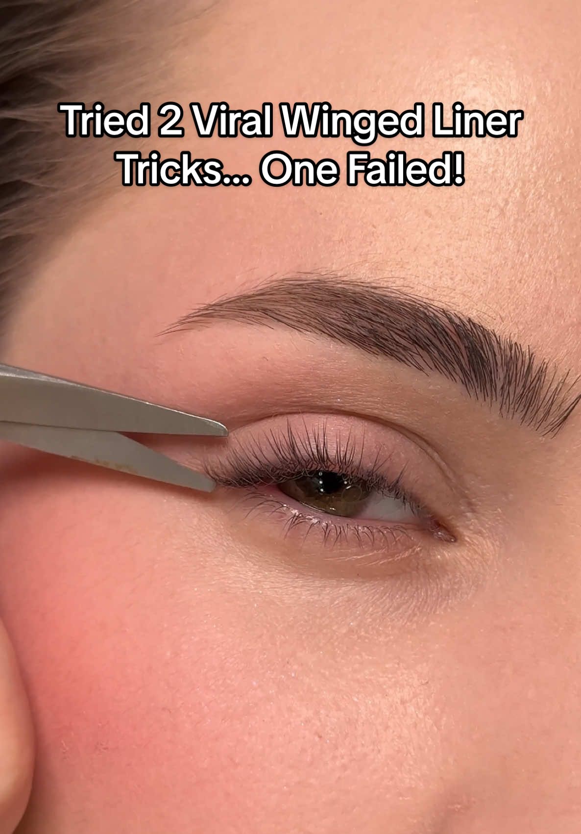 I Risked My Makeup for These 2 Eyeliner Tricks 😩 #makeuptutorial #makeuphacks #Eyeliner #makeup 