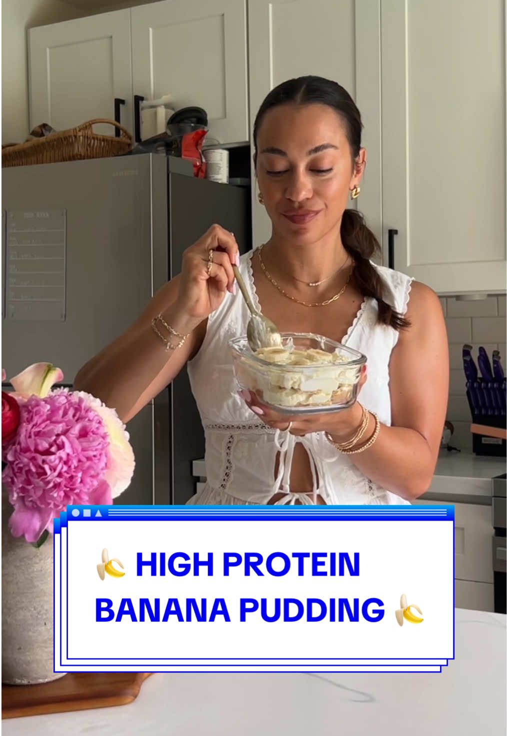 It’s giving magnolia bakery banana pudding - but with 20g of protein 🍌 save this for high protein dessert inspo!! #highprotein #healthyrecipe #bananapudding #magnoliabakery #proteinsnack #healthydessert #proteindessert #summerrecipes @jello 