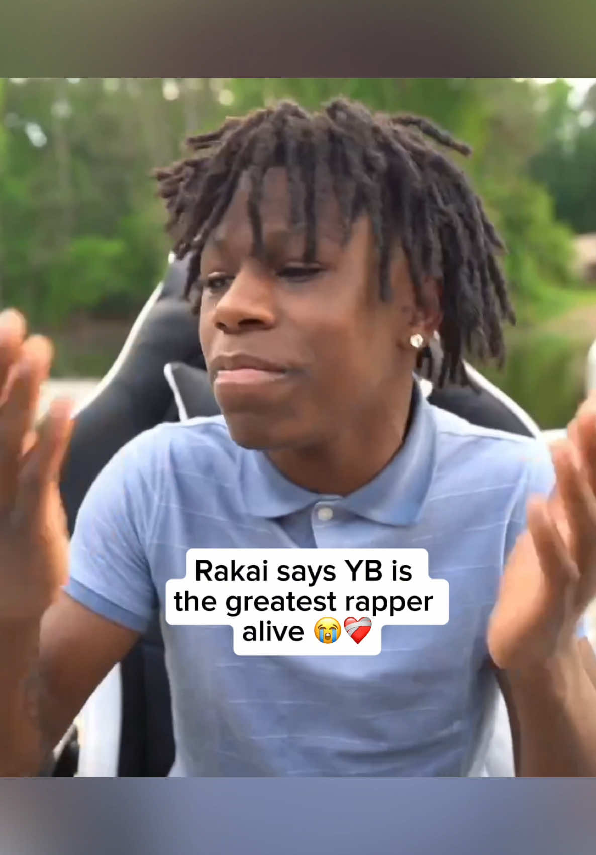 Rakai says YB is  the greatest rapper  alive 😭❤️‍🩹#fyp #kaicenat #viral #rakai 