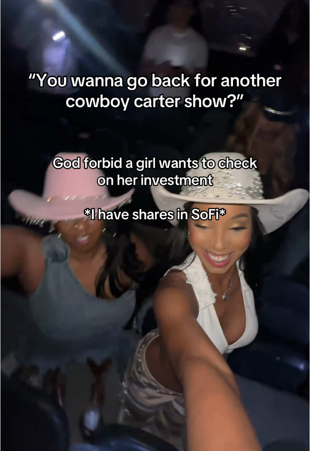 it’s only the right thing to do 🫡 #stocks #investments #sofi #sofistadium #beyonce #cowboycartertour #concert #cowboycarter #beyoncefan #blueivy #beyhive 