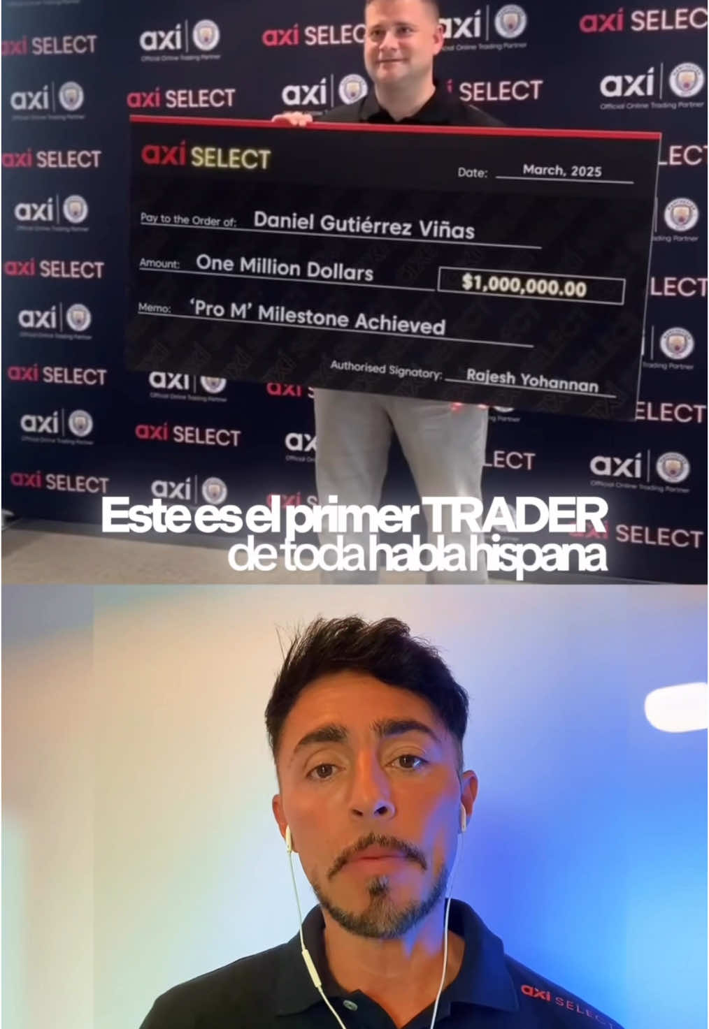 Primer trader fondeado con $1.000.000 con Axi Select! Si comentas 
