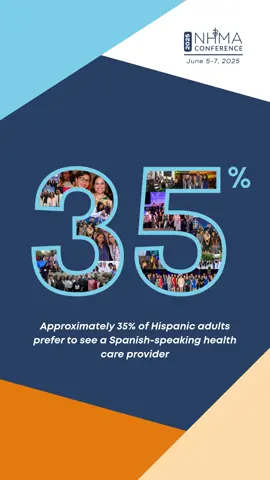 Approximately 35% of Hispanic adults prefer to see a Spanish-speaking health care provider. In 35 days, we will be gearing up to kick off NHMA's 28th Annual Conference! The registration deadline is quickly approaching — secure your spot now! nhmaconference.org #medtiktok #medschool #medicaltiktok #professionaldevelopment #healthconference #healthcare #healthcareworker #medicine #healthequity