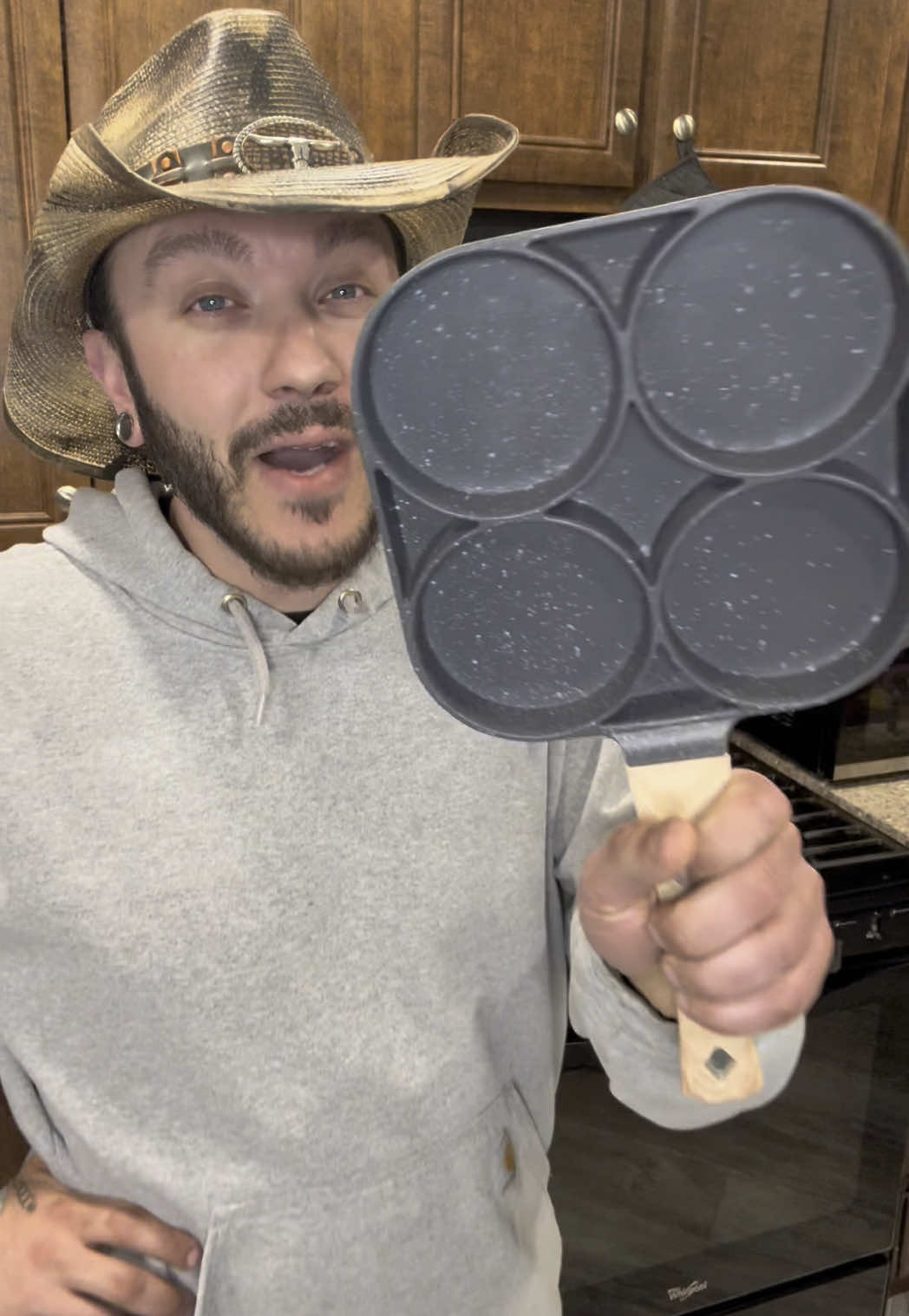 Well, that was a let down. #keepitreal #eggpan #4holefryingpan #eggs #pan #cooking #nonstick #sad #letdown 