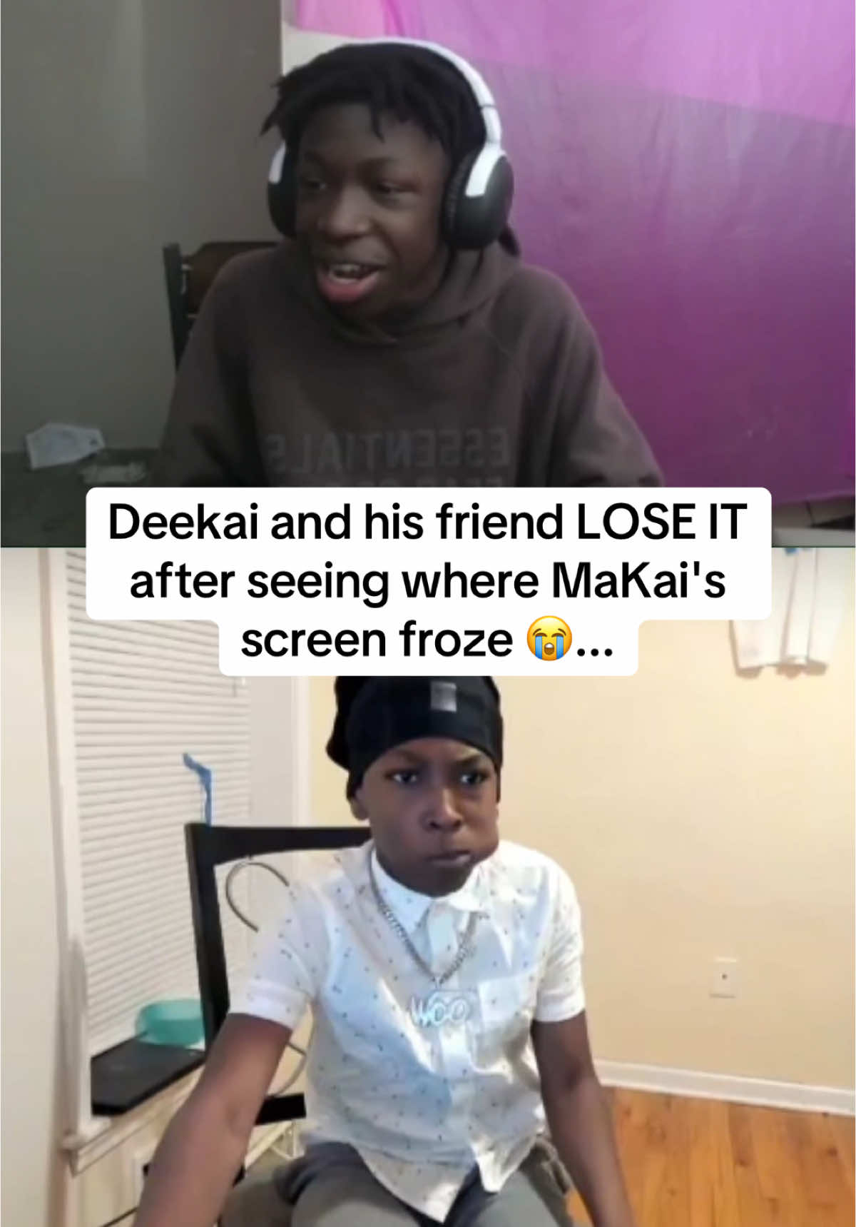 Deekai and his friend LOSE IT after seeing where MaKai's screen froze 😭... #deekai #makai #stream 