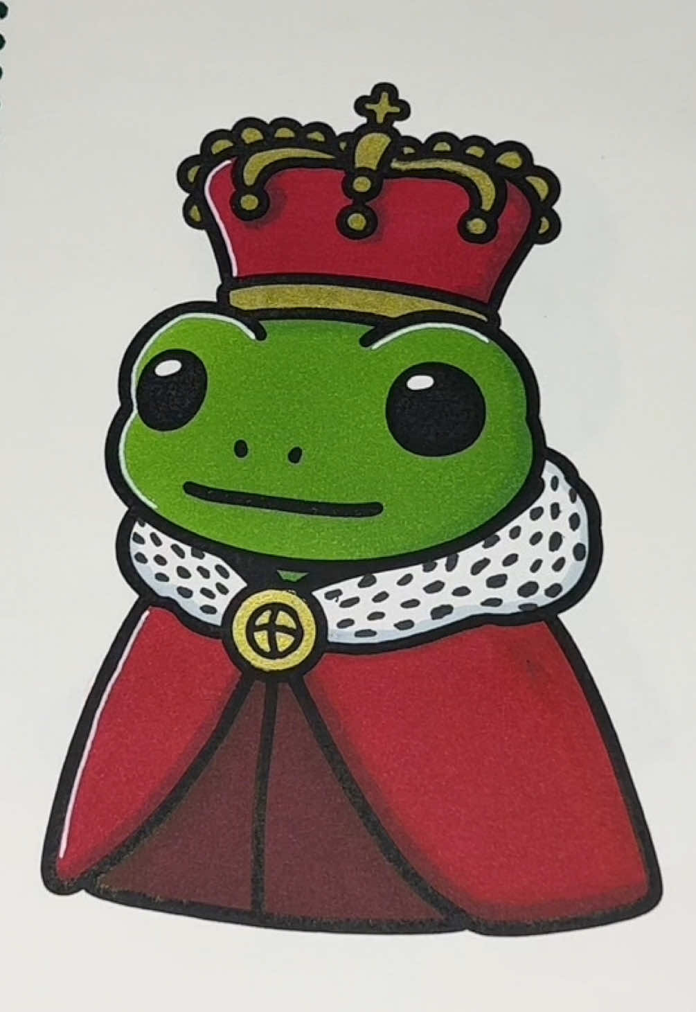 ASMR Coloring 👑🐸 #coloring #coloringbook #colorwithme #asmr #frog #fypシ 