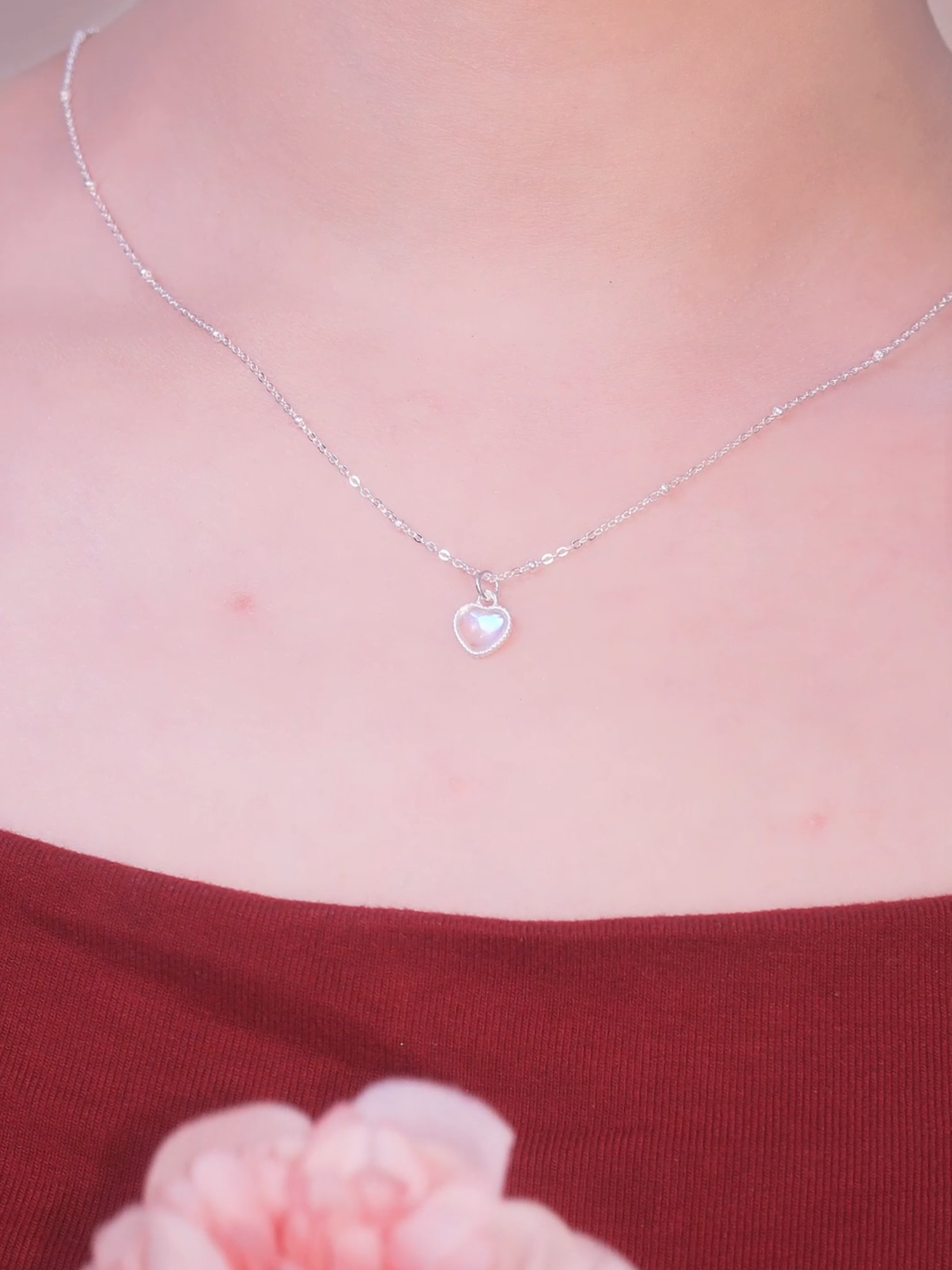 Dây chuyền bạc TLEE tim đá Moonstone dịu dàng khiến ai nhìn cũng xao xuyến 💖#tleejewelry #daychuyenbactlee #lactaybactlee #khuyentaibactlee #nhanbactlee #nhandoibactlee #lacchanbactlee #trangsucbac #setquatangtlee