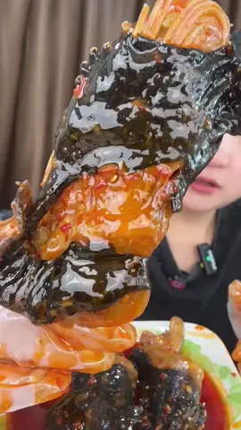 Monkfish fin😋🐟 #chinesefood #mukbangeatingshow #food 