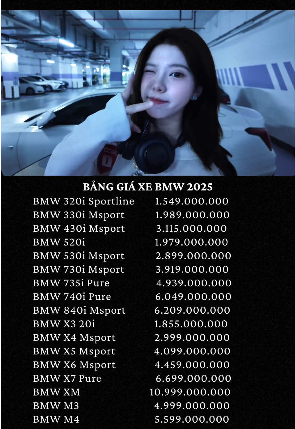 Bảng giá xe BMW 2025 #namchubmw #xuhuong #xuhuongtiktok 