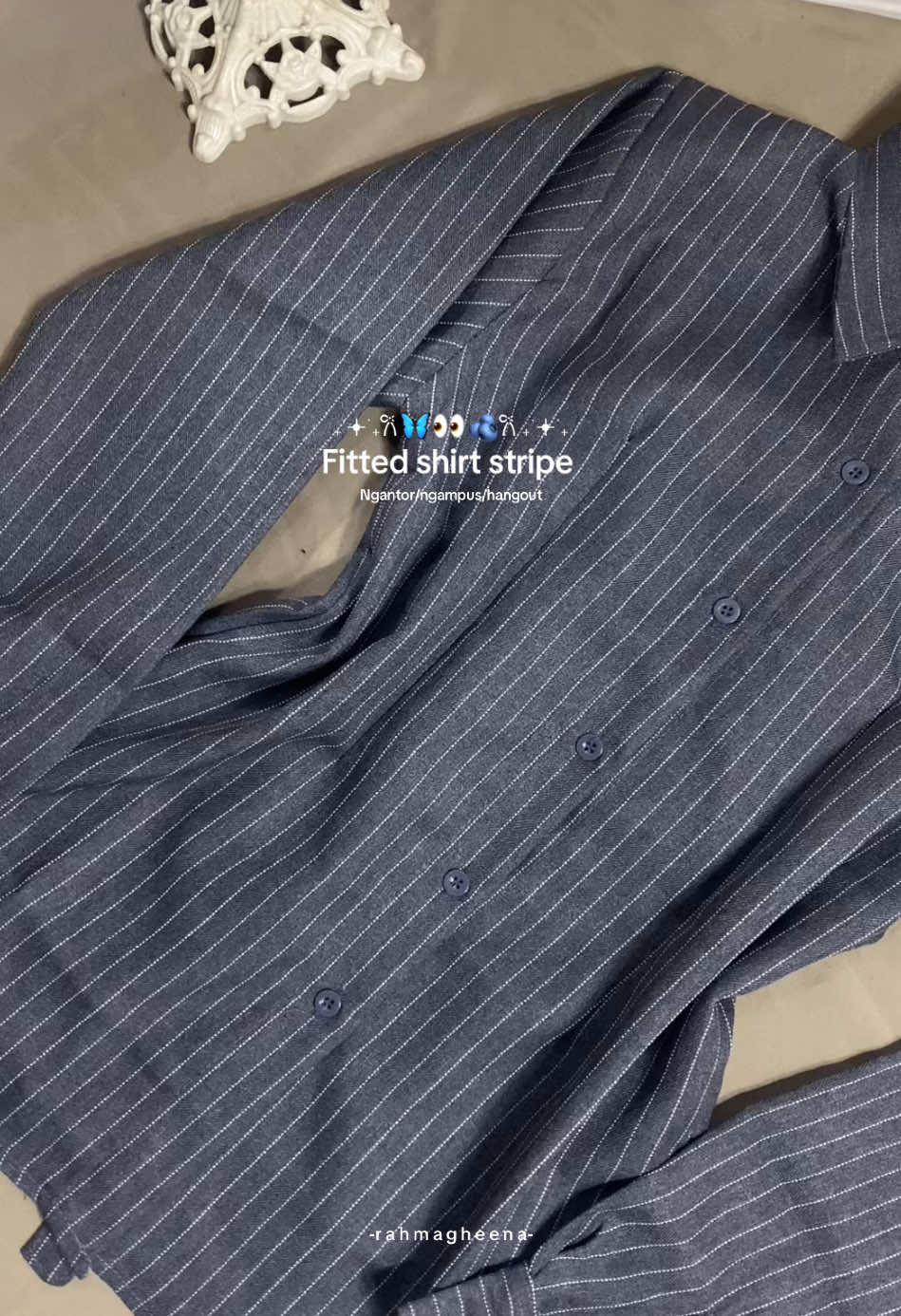 Ga nyesel nunggu po kalo secakep ini, harganya juga sopan bgtt 🫶🏻 #fittedshirt #stripeshirt #blousewanita #bajuwanita #kemejawanita #fitbody #wibgajian #guncang55 